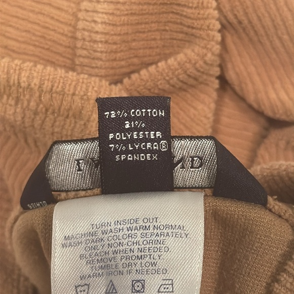 Lands End Tan Starfish Corded Velour Pants Elastic Waist Soft Flare Stretch XS - Picture 9 of 11